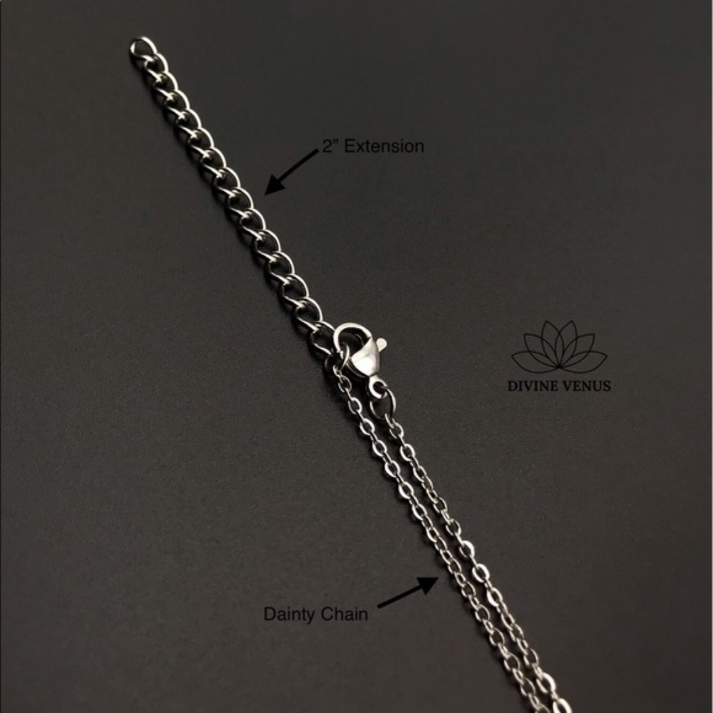 Clear Quartz Stainless Steel Necklace - Picture 7 of 7